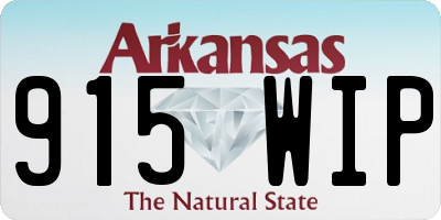 AR license plate 915WIP