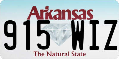 AR license plate 915WIZ