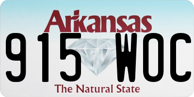 AR license plate 915WOC