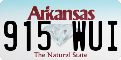 AR license plate 915WUI