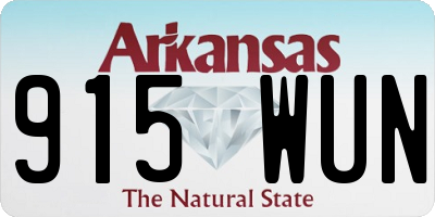 AR license plate 915WUN