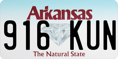 AR license plate 916KUN
