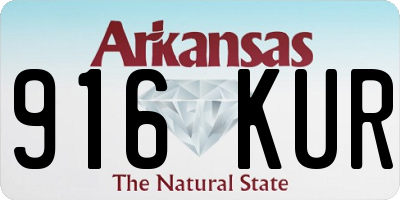 AR license plate 916KUR