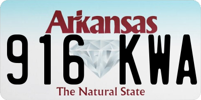 AR license plate 916KWA
