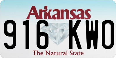 AR license plate 916KWO
