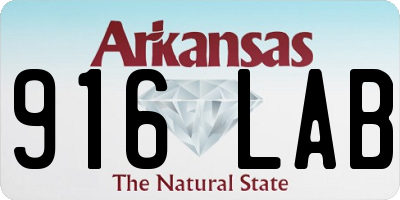 AR license plate 916LAB