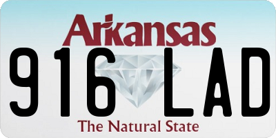 AR license plate 916LAD