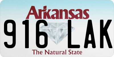 AR license plate 916LAK