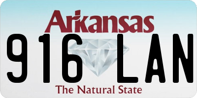 AR license plate 916LAN