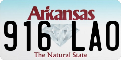 AR license plate 916LAO