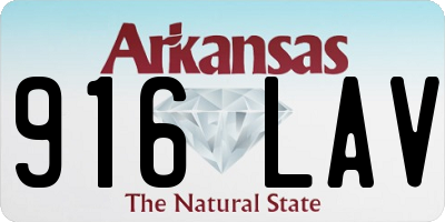 AR license plate 916LAV
