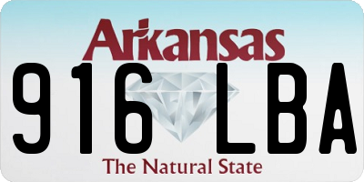 AR license plate 916LBA