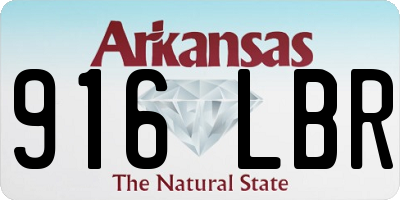 AR license plate 916LBR