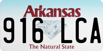 AR license plate 916LCA