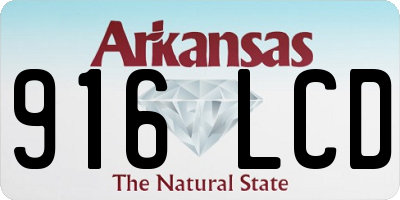 AR license plate 916LCD