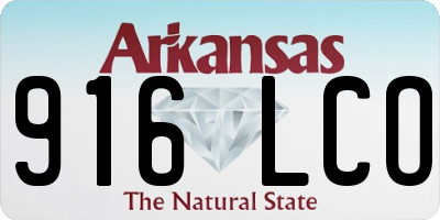 AR license plate 916LCO