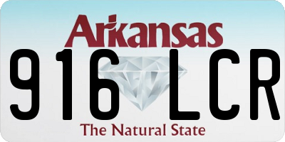 AR license plate 916LCR