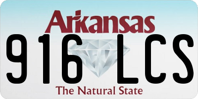 AR license plate 916LCS