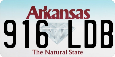 AR license plate 916LDB