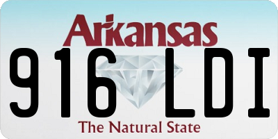 AR license plate 916LDI