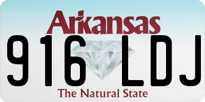 AR license plate 916LDJ