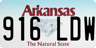 AR license plate 916LDW