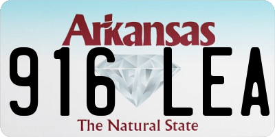 AR license plate 916LEA