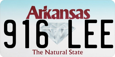 AR license plate 916LEE