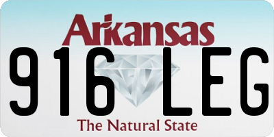 AR license plate 916LEG
