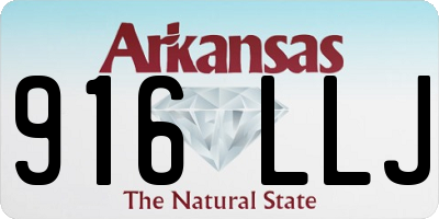 AR license plate 916LLJ