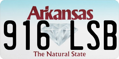 AR license plate 916LSB