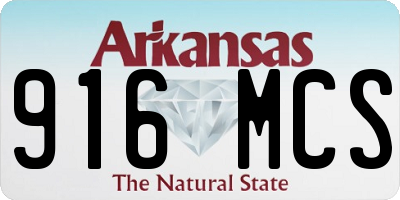 AR license plate 916MCS