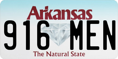 AR license plate 916MEN