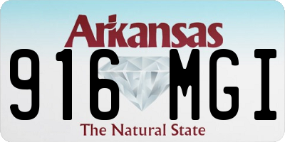 AR license plate 916MGI