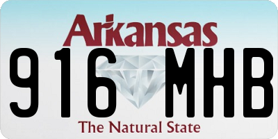 AR license plate 916MHB