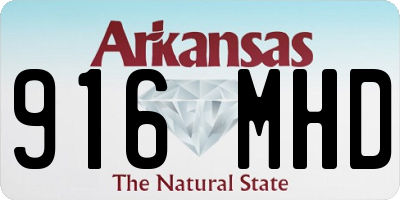 AR license plate 916MHD