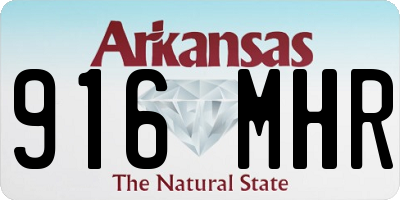 AR license plate 916MHR
