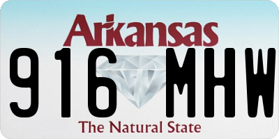 AR license plate 916MHW