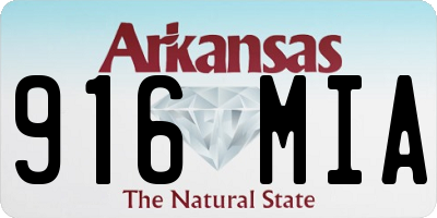 AR license plate 916MIA