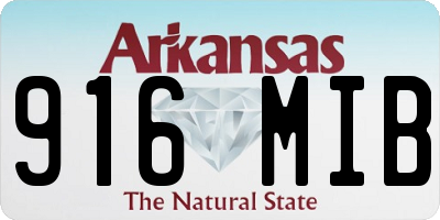 AR license plate 916MIB