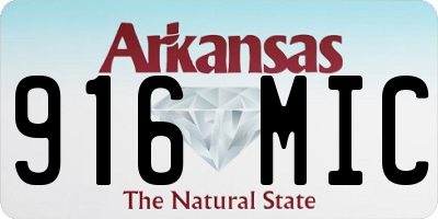 AR license plate 916MIC