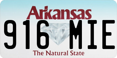 AR license plate 916MIE
