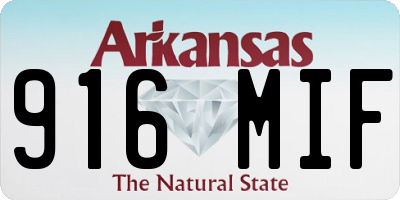 AR license plate 916MIF