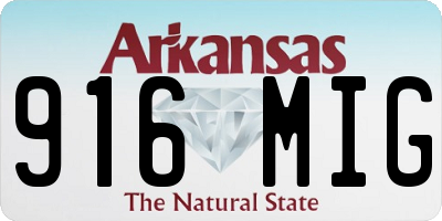 AR license plate 916MIG