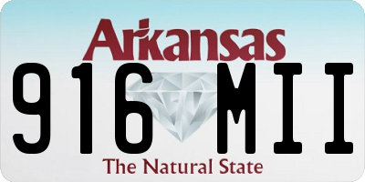 AR license plate 916MII