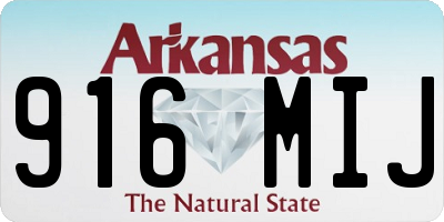 AR license plate 916MIJ
