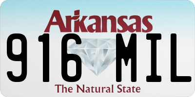 AR license plate 916MIL