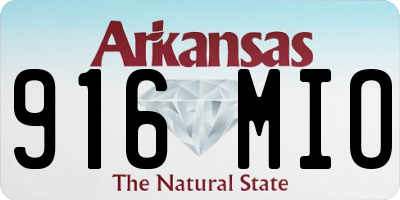 AR license plate 916MIO