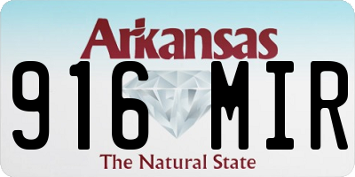 AR license plate 916MIR