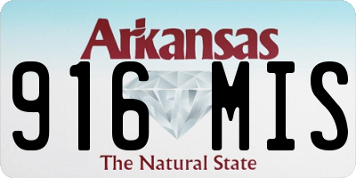 AR license plate 916MIS